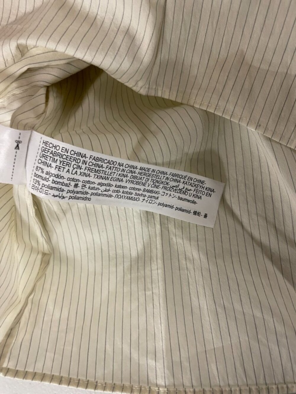 Massimo Dutti Womens Top Large Halter Neck Ivory Striped Sleeveless 5751/865 NWT - Picture 7 of 11